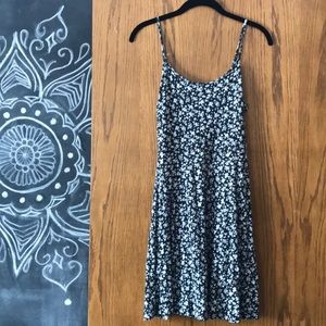 Black and White Floral Summer Dress